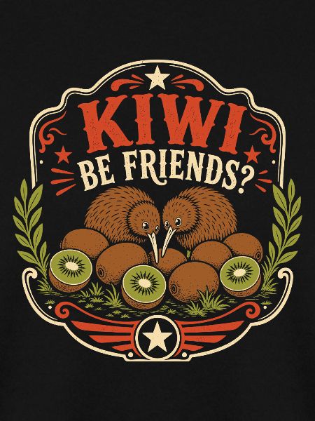Kiwi Be Friends Oiseau Drôle Fruit Design