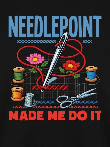 Funny needlepoint craft hobby