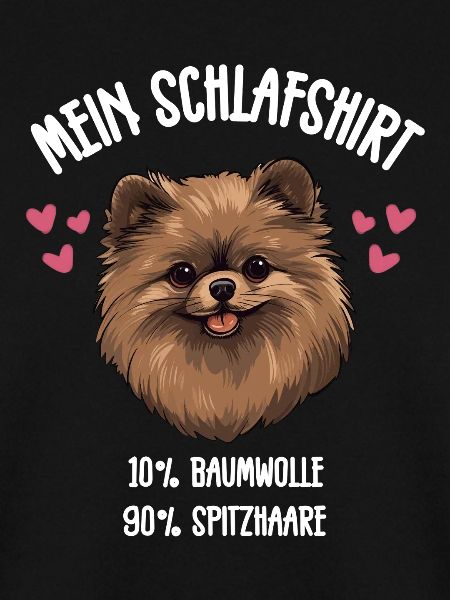 Schlafshirt Spitz Haare