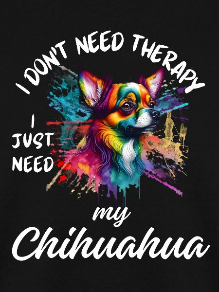 Bunter Regenbogenspritzer Chihuahua