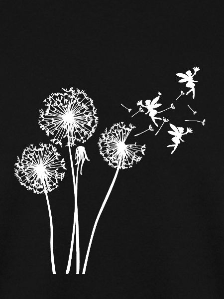 Schmetterlingdesign Pusteblumen Wiese Herzen Feen