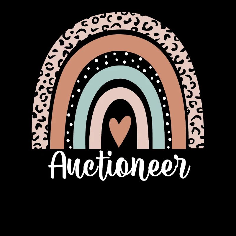 Auctioneer Rainbow Leopard Funny Auctioneer