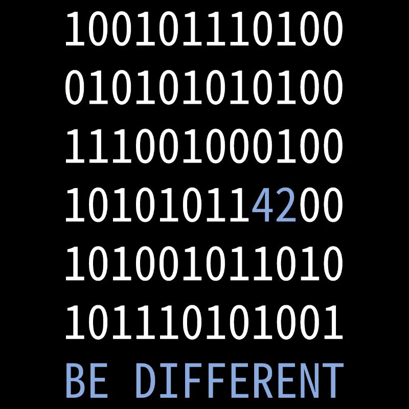 être différent - comme un 42 en code binaire