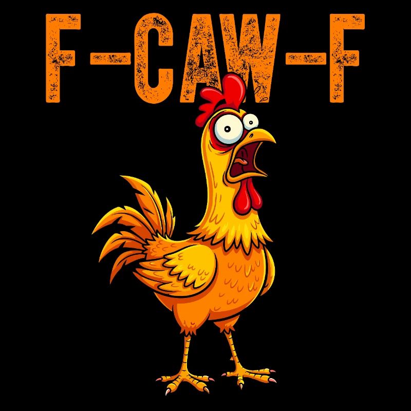 F-caw-F Poulet mème criant drôle