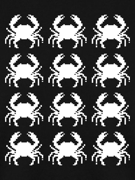 Krabben-Pixel-Musterwiederholung