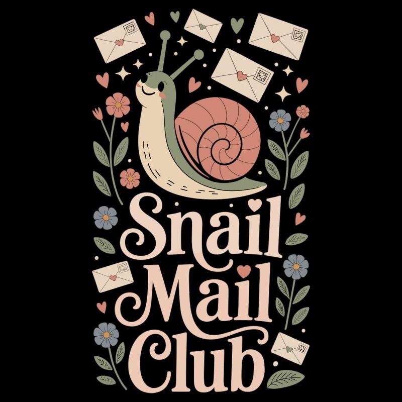 T-shirt postal – Motif mignon de courrier