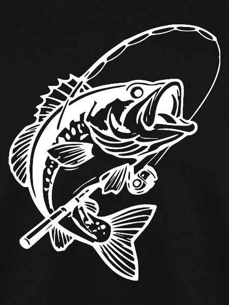 Fisch mit Angel Geschenk Angler