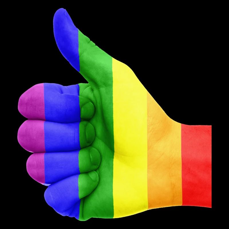 LGBT Rainbow Thumbs Up