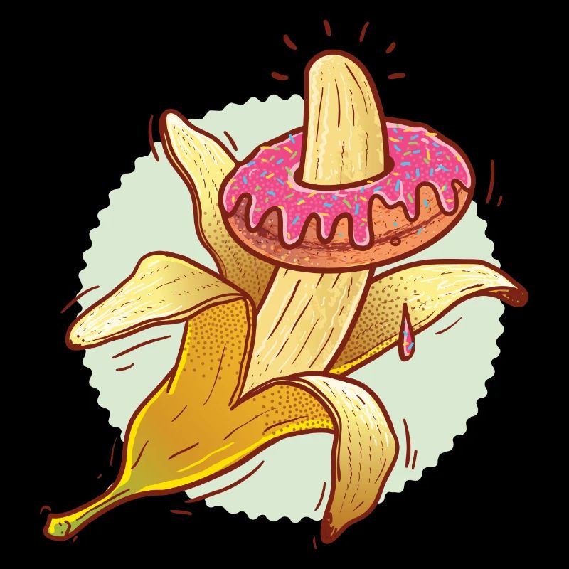 Banane im Donut
