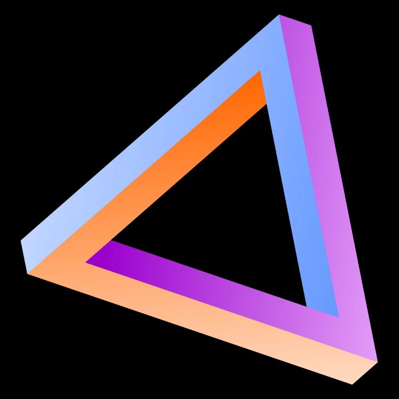 Illusion d'optique triangle impossible