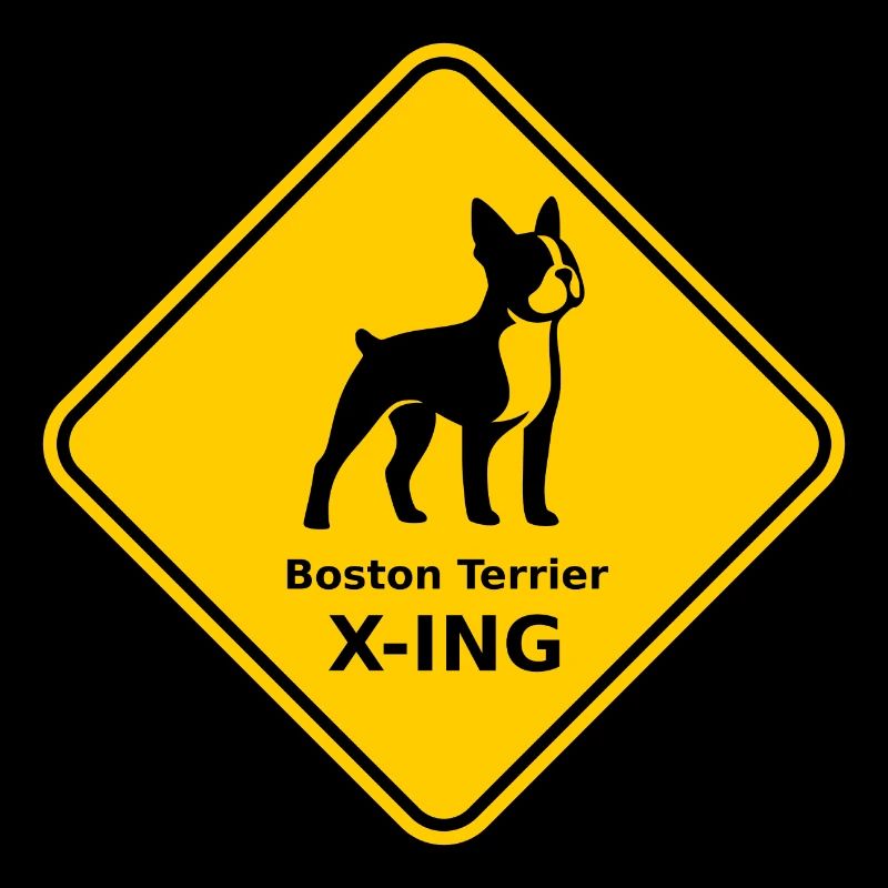 Schild "Boston Terrier X-ING"