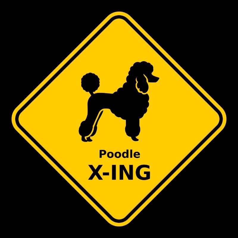Schild "Poodle X-ING"