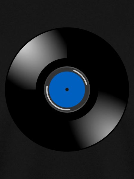Schallplatte in schwarz-blau. Geschenkidee