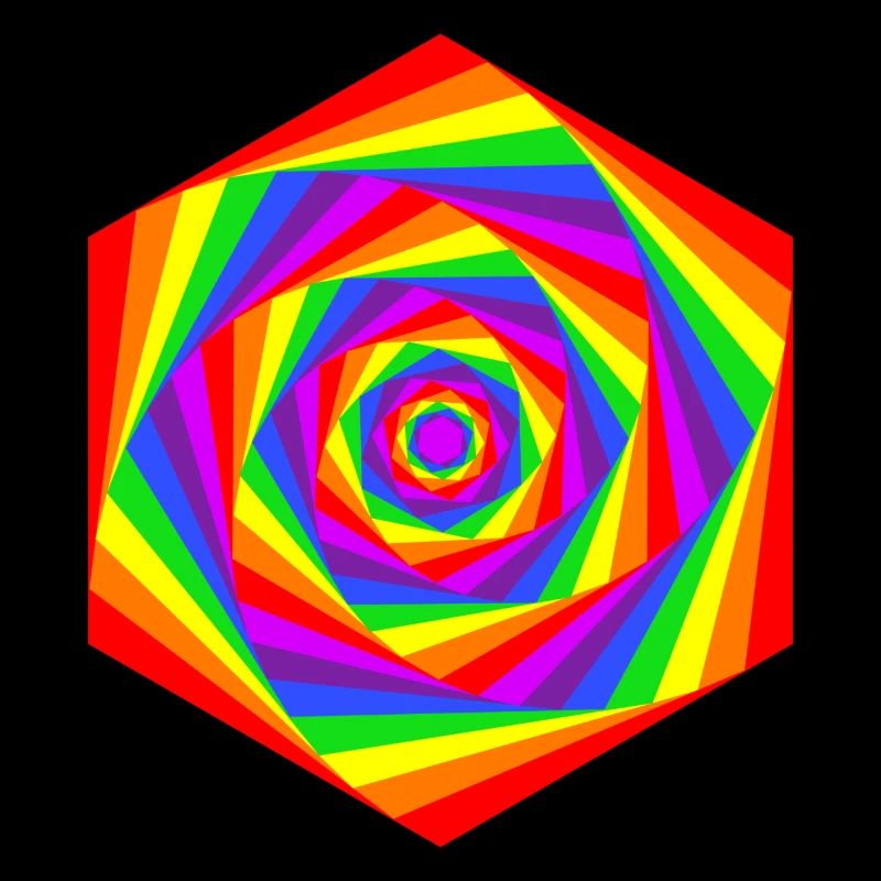 Regenbogen Hexagon