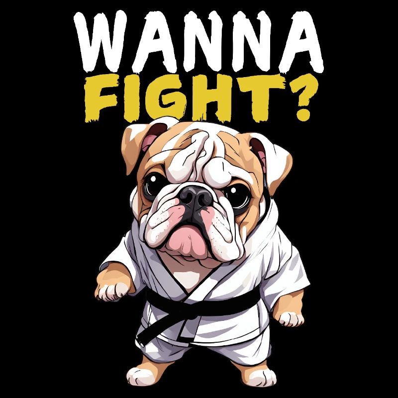 Envie de vous battre ? Idée cadeau de costume de karaté bouledogue