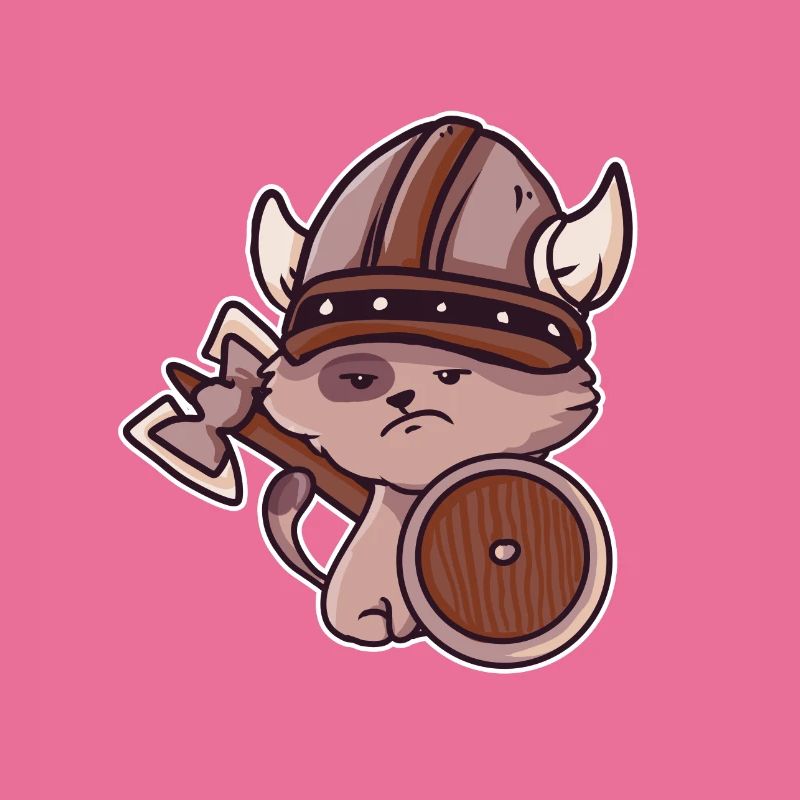Wikinger Katze Kinder Valhalla Krieger