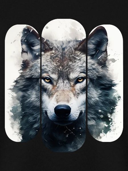 Wolf im Schnee Stammesdesign