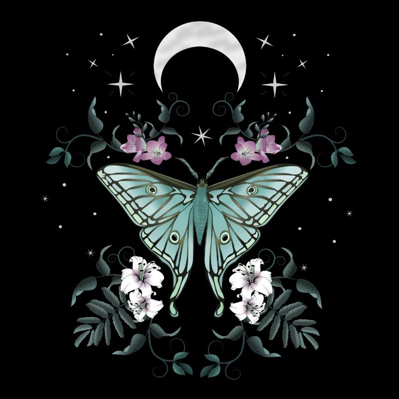 Vert papillon la nuit