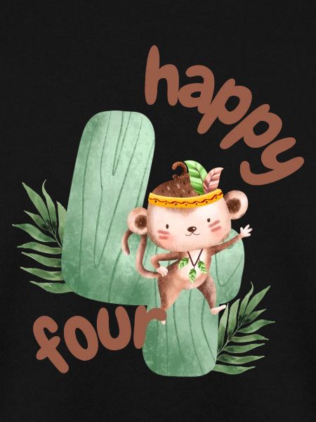 Happy Four Affe Safari