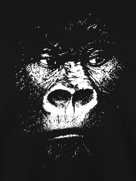 Expressionist Monkey Illustration, Gorilla