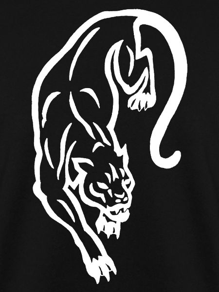 Weiße Panther-Silhouette