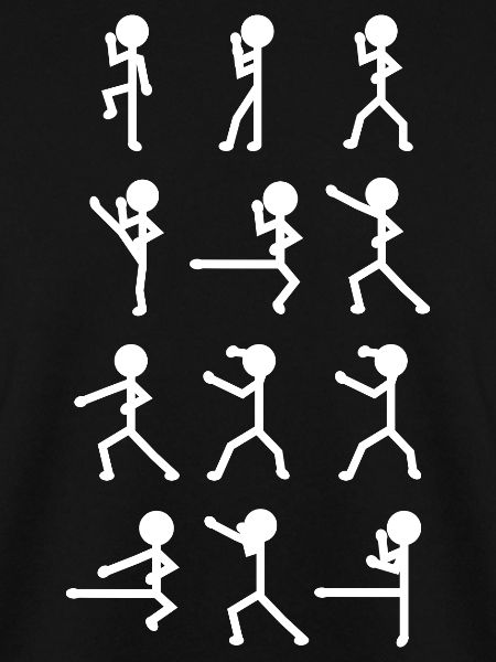Karate Stick Figures