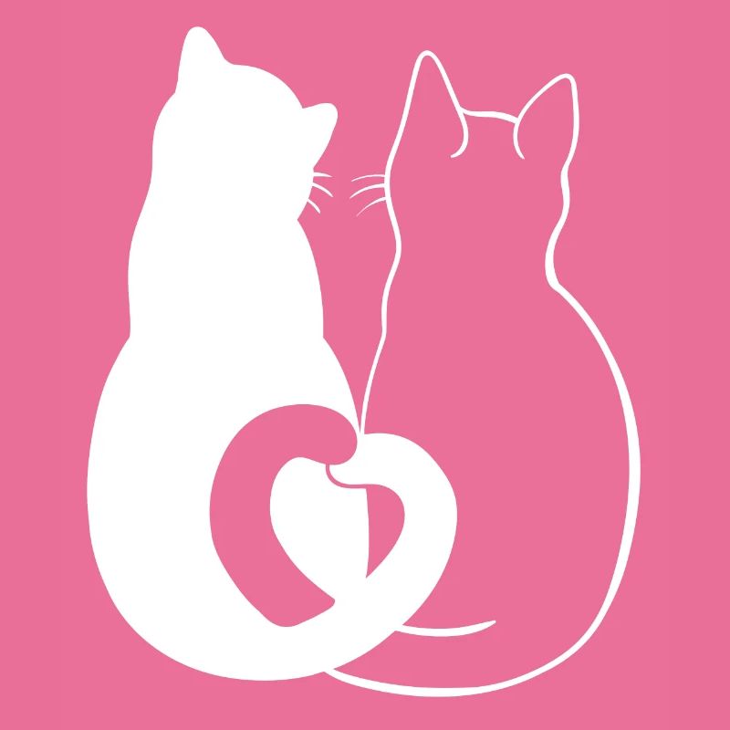 Aimant Chats Silhouette Art