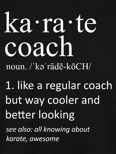 Lustige Karate-Trainer-Definition Kampfkünste