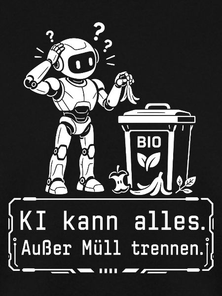 KI Roboter, Müll Trennen Satire