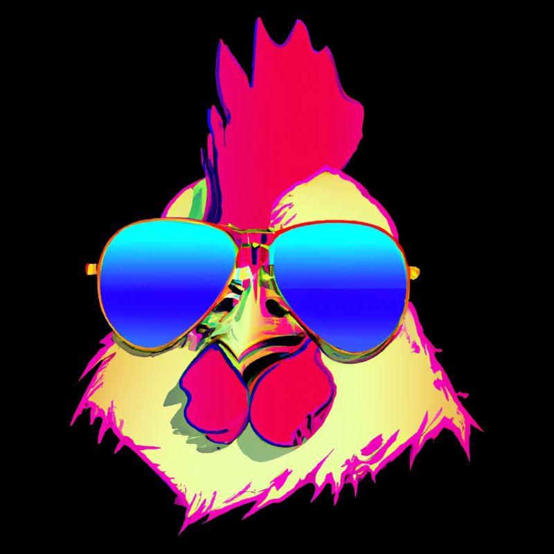 Cooler Hahn mit Sonnenbrille