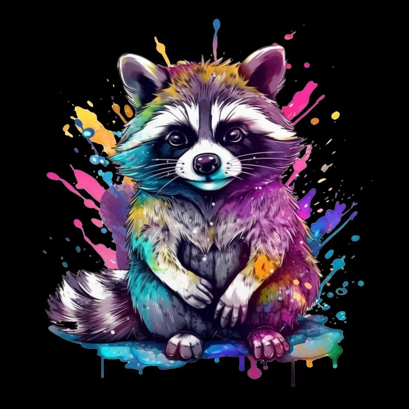 Bunter Waschbär