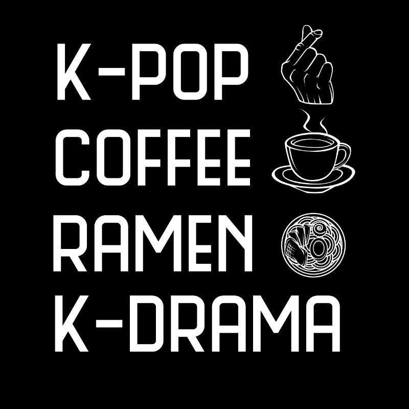 K-Pop Coffe Ramen K-Drama Korea coffee lovers
