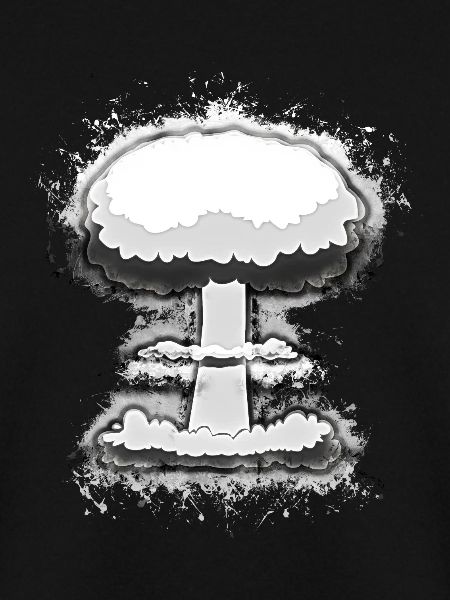 Explosion nuclear brightly glowing