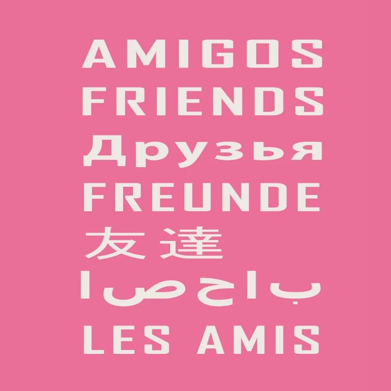 Amis dans différentes langues Друзья Amis