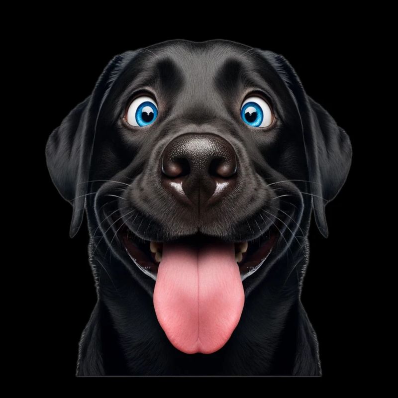 Happy Black Lab