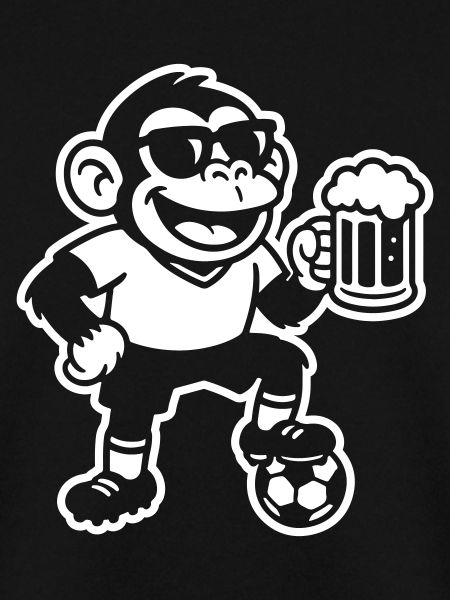 Affe Fussballer Bier