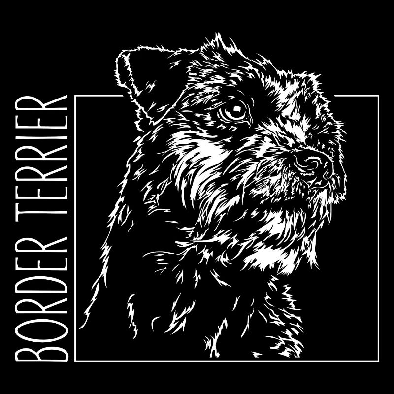 BORDER TERRIER Chien Chien Portrait Wilsigns