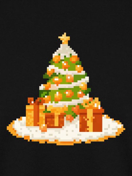 Pixelkunst Tannenbaum mit Geschenken
