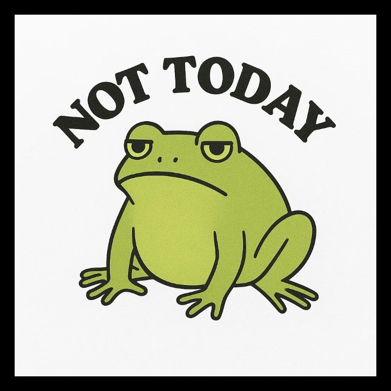 Lustiger Frosch mit Statement Text