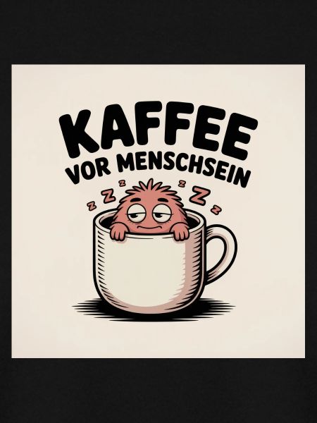Kaffee vor Menschsein Cartoon