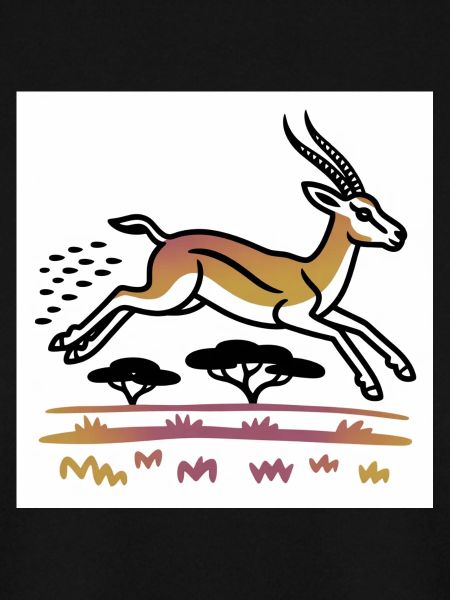 Gazelle in goldener Landschaft