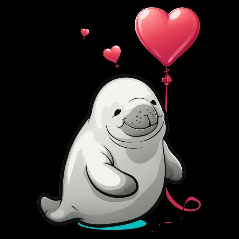 Manatee mit Herz