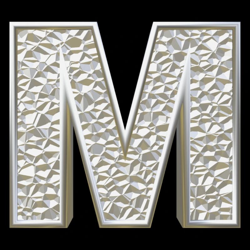 M, lettre, lettre M, initiale, initiale M, monogramme,