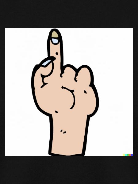 middle finger up cartoon