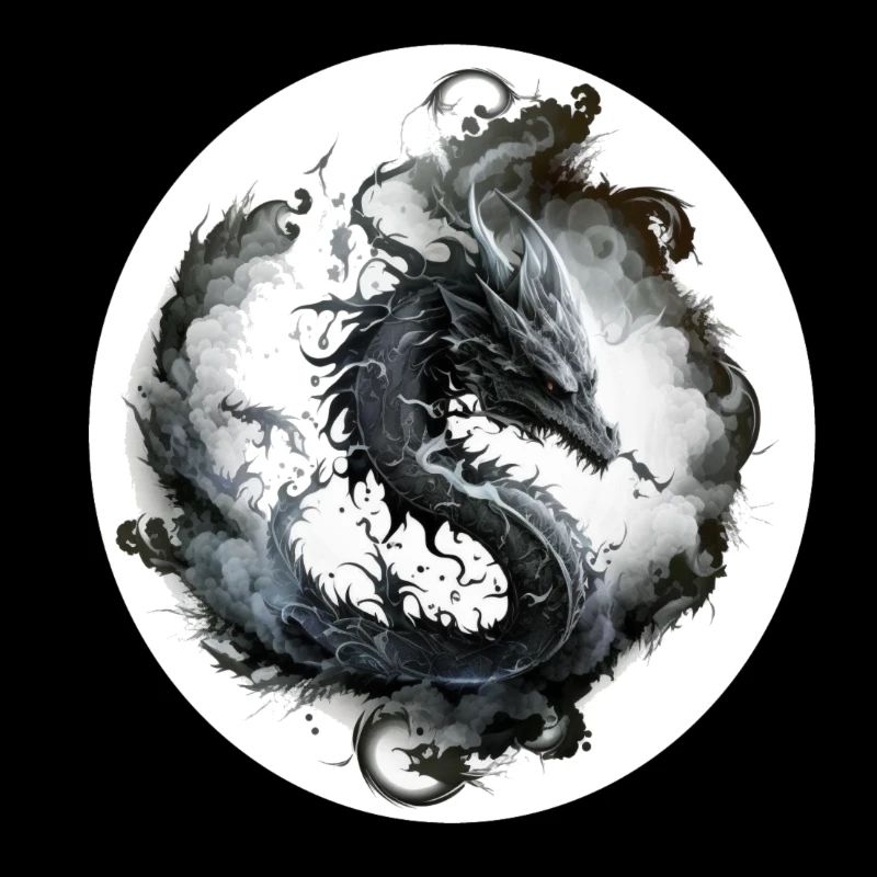 Rauchiger schwarzer Drache