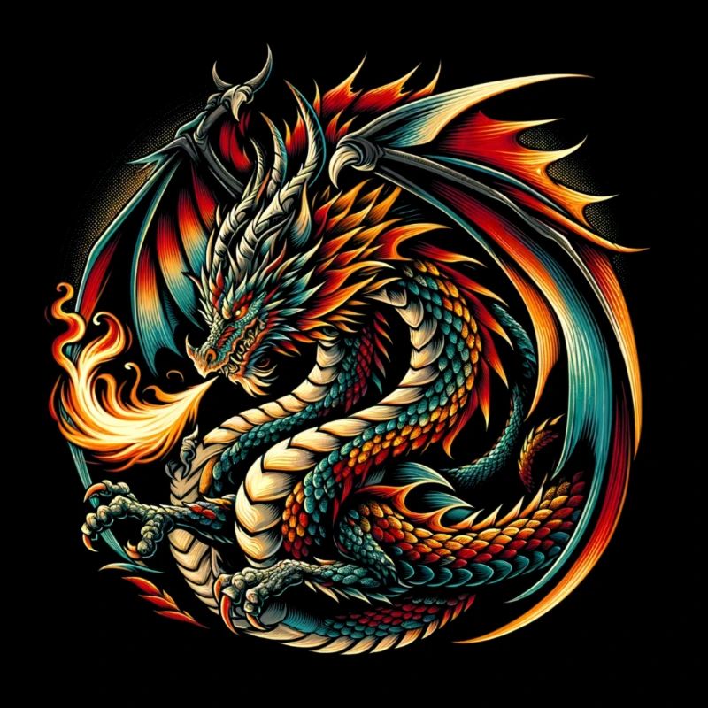 Purpurroter Flammendrache