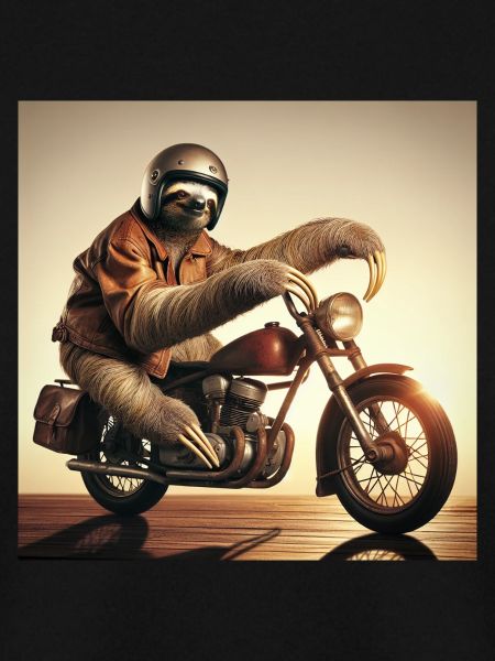 Faultier Biker Wanderer