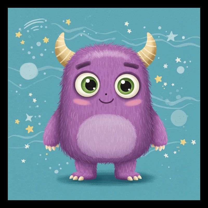 Design de monstre violet ludique