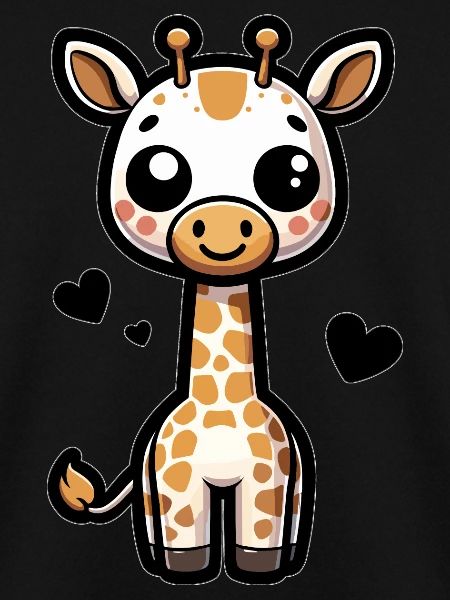 Niedliche Giraffe Gezeichnete Giraffe