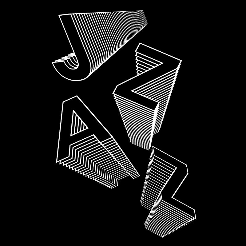 Conception de texte typographique jazz